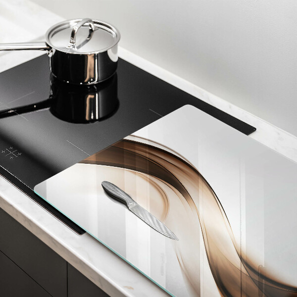 Tábua para cozinha Linhas marrons abstratas