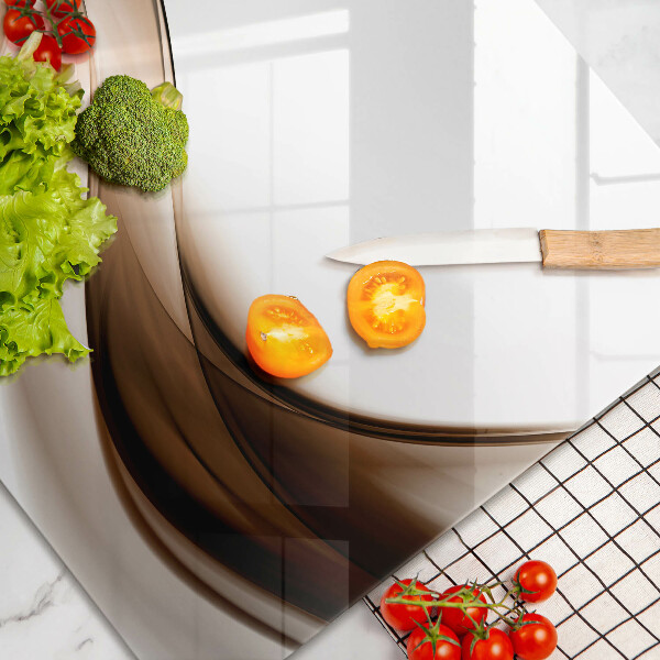 Tábua para cozinha Linhas marrons abstratas