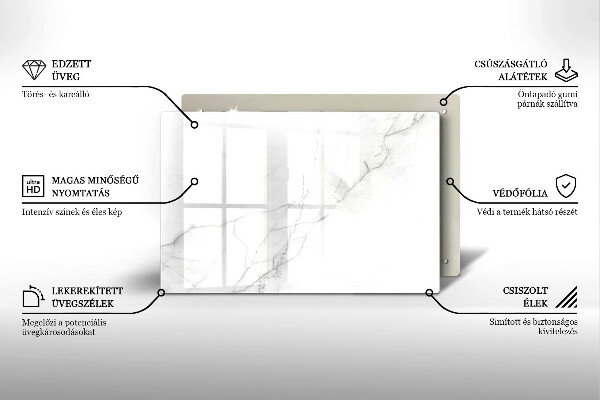 Tábua para cozinha Fundo de pedra de mármore