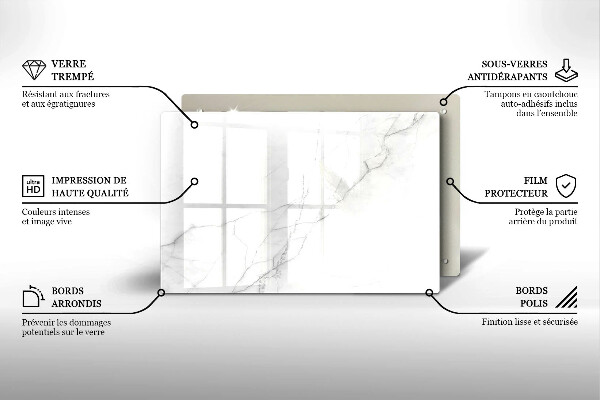 Tábua para cozinha Fundo de pedra de mármore