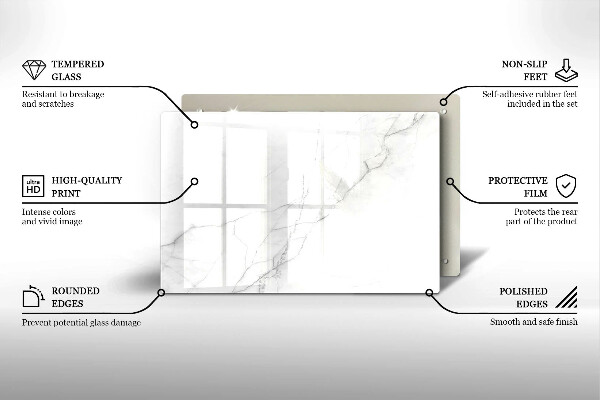 Tábua para cozinha Fundo de pedra de mármore