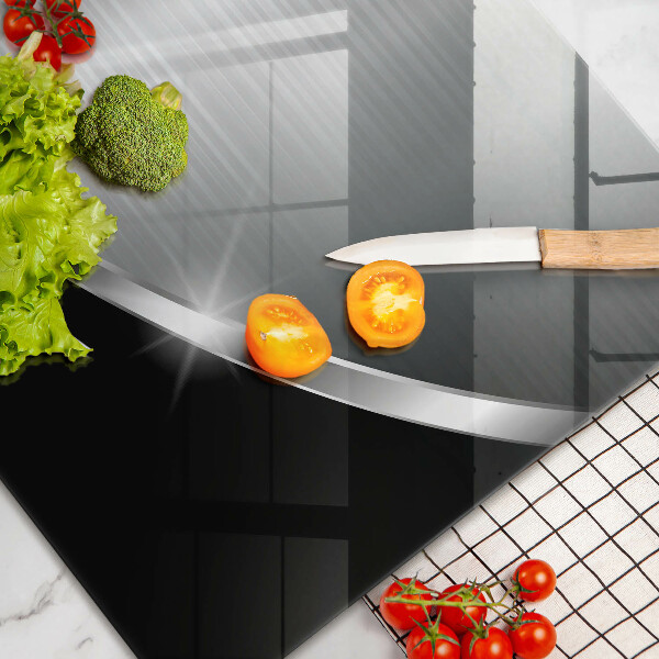 Tábua de cortar alimentos Abstração com metal