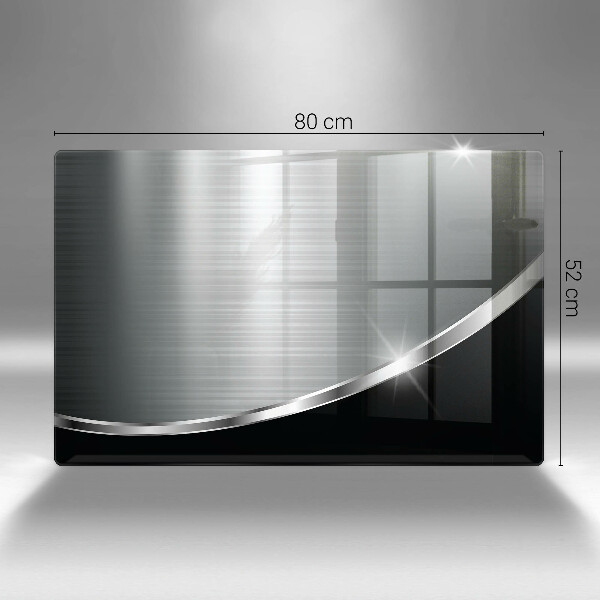 Tábua de cortar alimentos Abstração com metal