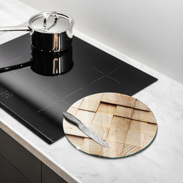 Tábua de cortar alimentos Quadrados de madeira