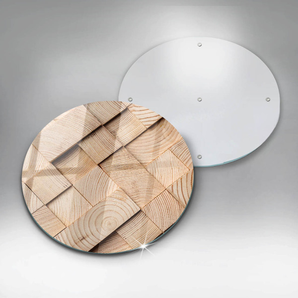 Tábua de cortar alimentos Quadrados de madeira