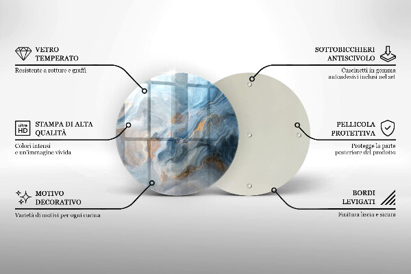 Tábua de cortar alimentos Textura de mármore
