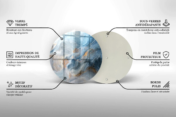 Tábua de cortar alimentos Textura de mármore