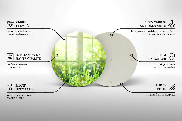Tábua corte Natureza - grama e orvalho