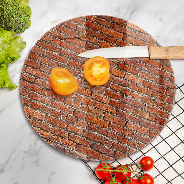 Tábua de corte de vidro Parede de tijolos