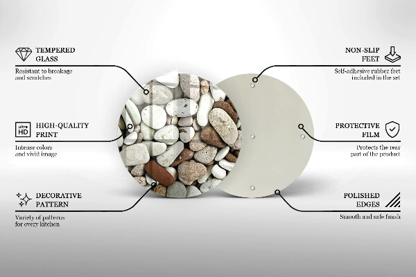 Tábua para corte Fundo de pequenas pedras