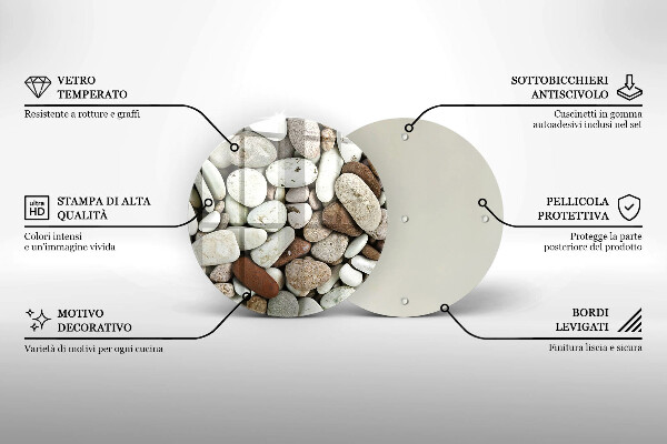 Tábua para corte Fundo de pequenas pedras