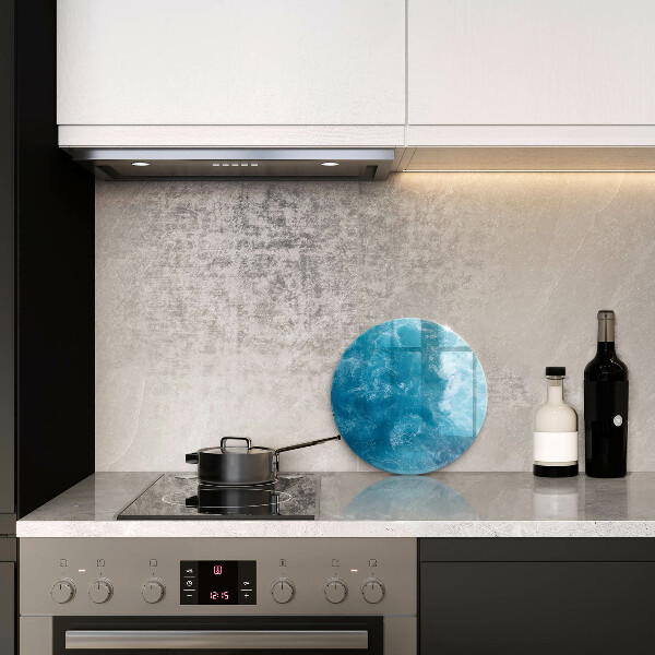 Tábua de corte de vidro Água azul