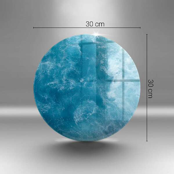 Tábua de corte de vidro Água azul