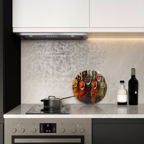 Tábua de corte colheres de especiarias