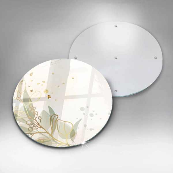 Tábua para corte Aquarela e folhas douradas