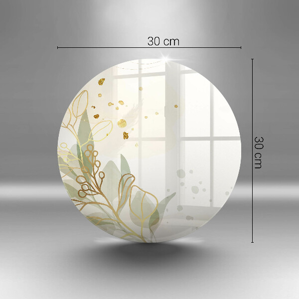 Tábua para corte Aquarela e folhas douradas