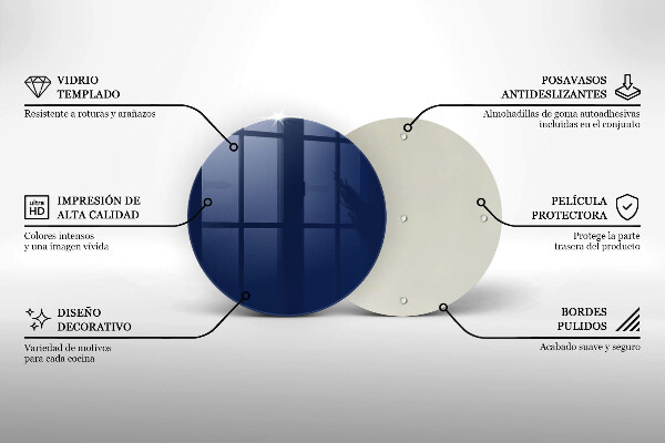 Tábua de cortar Cor azul