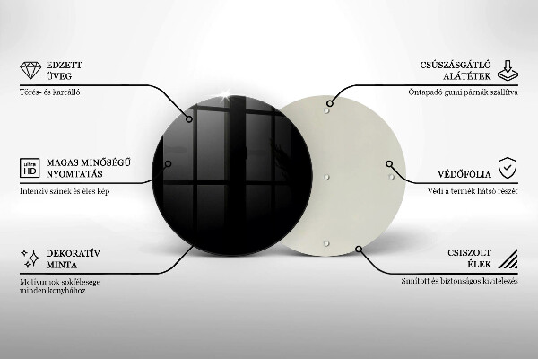 Tábua de cortar Cor preta