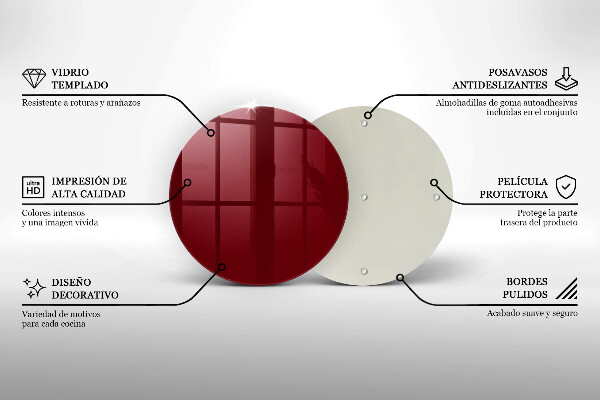 Tábua cozinha Cor bordô