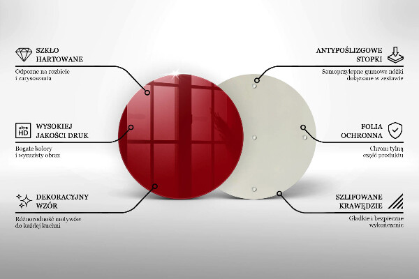 Tábua para cozinha Cor vermelha