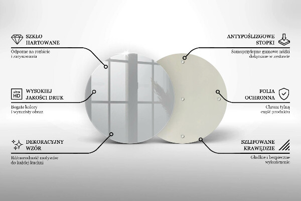 Tábua de vidro Cor cinza