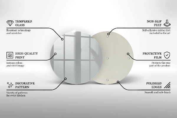 Tábua de vidro Cor cinza
