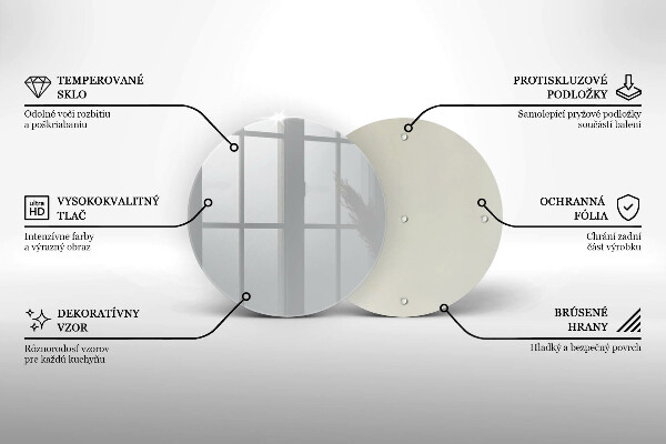 Tábua de vidro Cor cinza