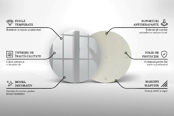 Tábua de vidro Cor cinza