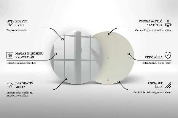 Tábua de vidro Cor cinza