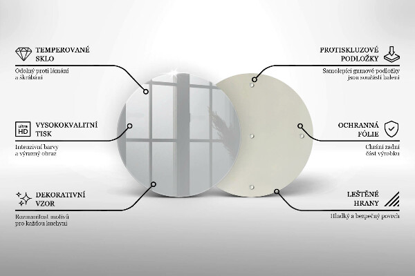 Tábua de vidro Cor cinza