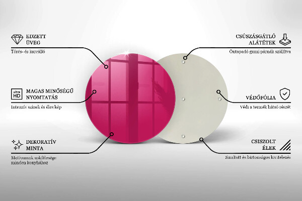Tábua de cortar alimentos Cor rosa
