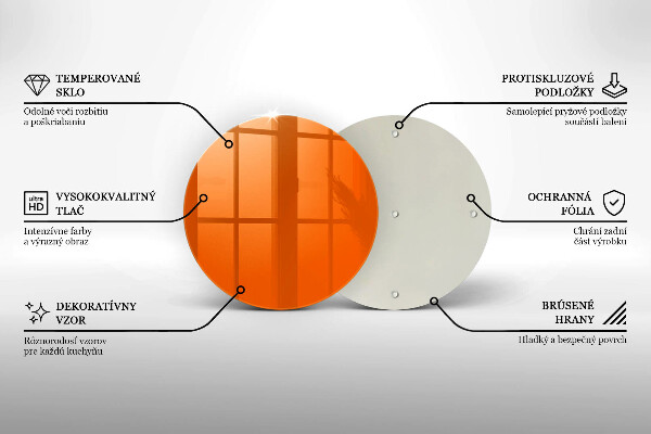 Tábua de cortar Cor laranja