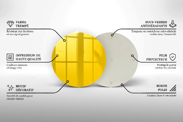 Tábua para cozinha Cor amarela