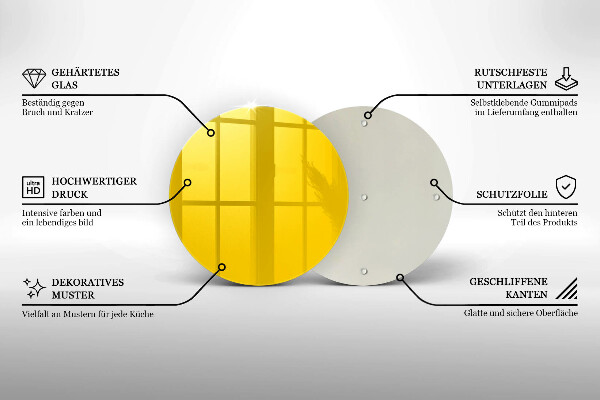 Tábua para cozinha Cor amarela