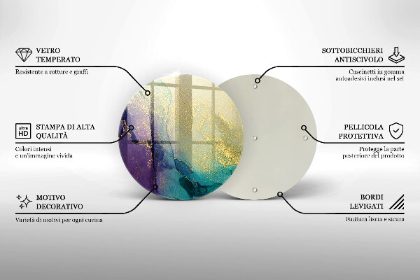 Tábua de cortar Fundo com ouro