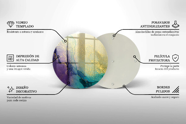 Tábua de cortar Fundo com ouro