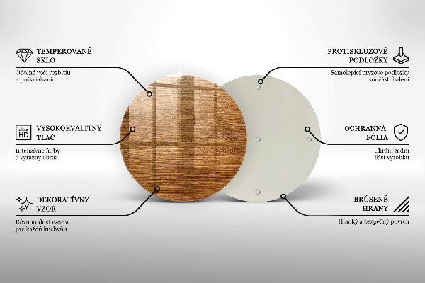 Tábua de corte de vidro Textura de placa de madeira