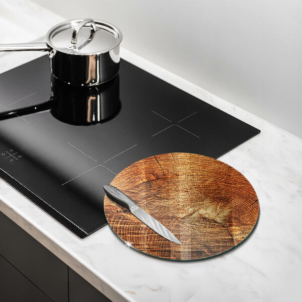 Tábua de cortar alimentos Anéis de árvores de madeira