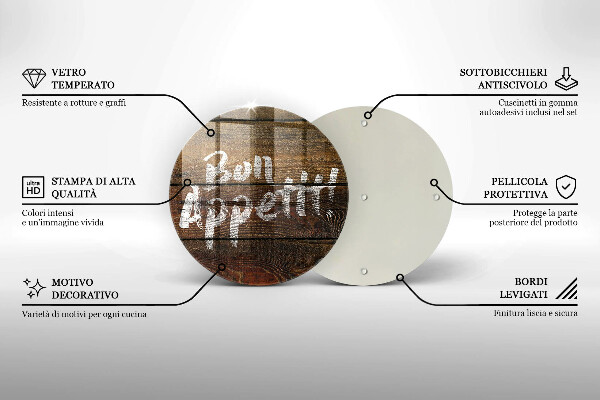 Tábua cozinha Placa de Bon Appetit nos painéis