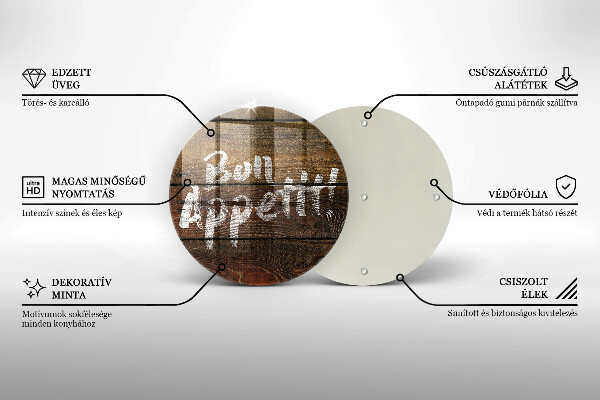 Tábua cozinha Placa de Bon Appetit nos painéis