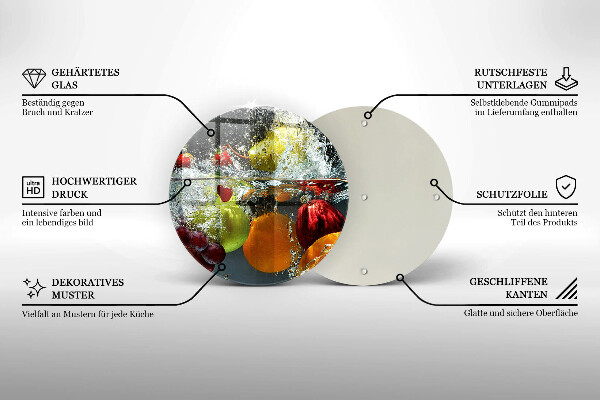 Tábua de corte Fruta suculenta na água
