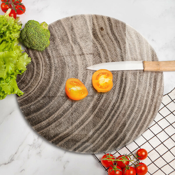 Tábua para cozinha Anéis de árvores de madeira