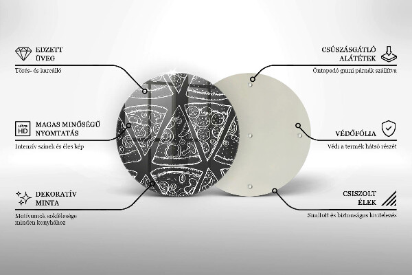 Tábua para corte Ilustração de pizza