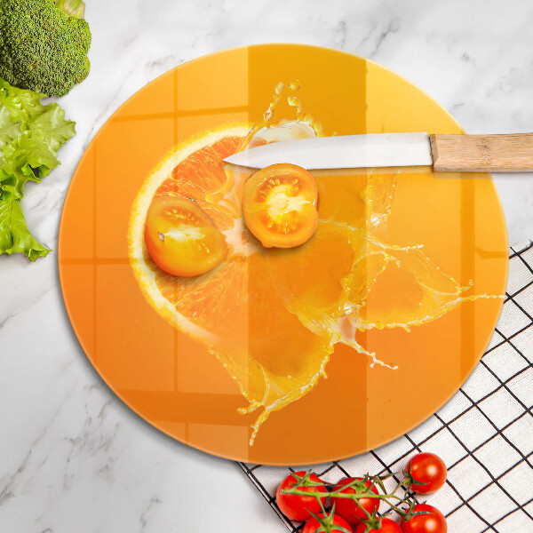 Tábua corte Fruta laranja suculenta