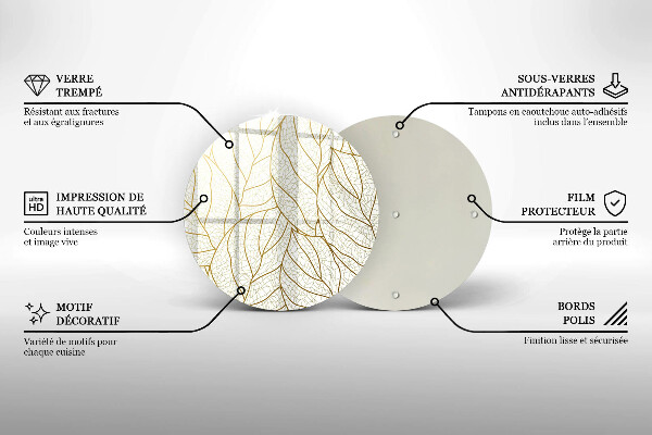 Tábua para corte Padrão de folha de arte de linha