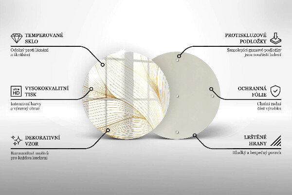 Tábua de vidro Padrão de linha moderno