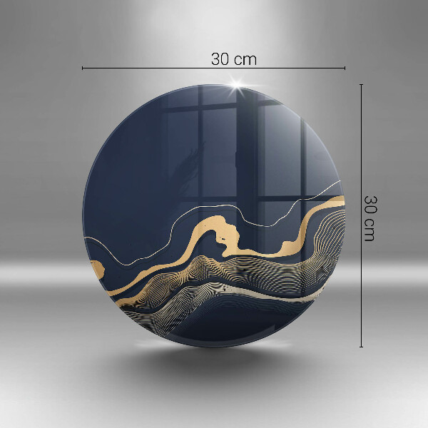 Tábua de corte de vidro Linhas douradas abstratas