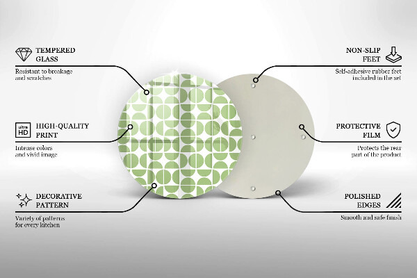 Tábua cozinha Padrão de formas boho