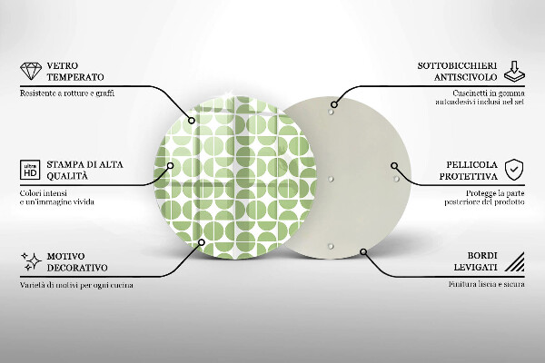 Tábua cozinha Padrão de formas boho