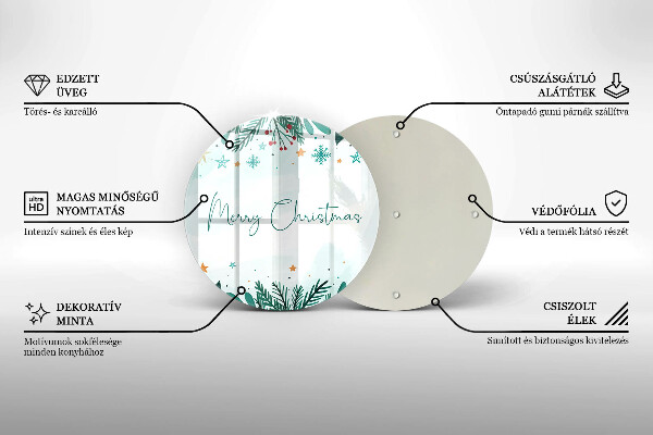 Tábua para cozinha Inscrição de Feliz Natal